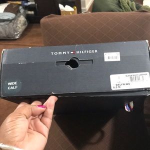 Tommy Hilfiger black riding boots wide calf 8 1/2